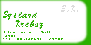 szilard krebsz business card